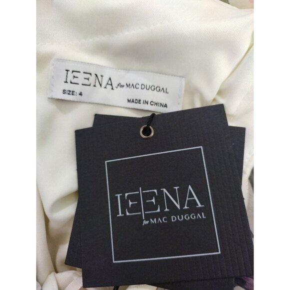 Iena For Mac Duggal Floral Long Sleeve Tiered Dress Size 4 Sheer Ruffle Elegant. - Picture 3 of 8